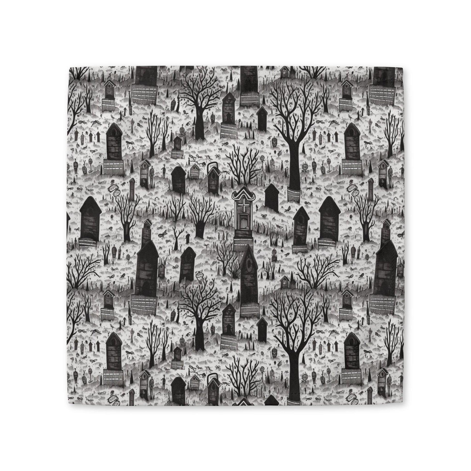 Spooky Gothic Cemetery Chic cotton twill napkin