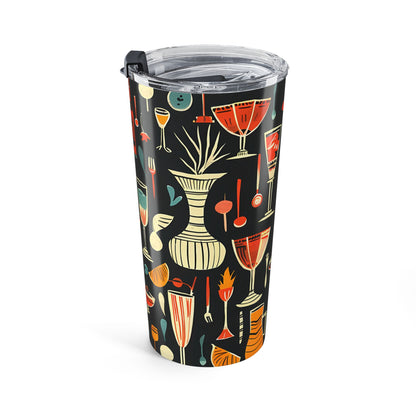 Midcentury Cocktail Soirée Insulated Tumbler - 20 oz. Stainless Steel, Glossy Finish