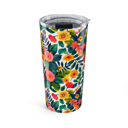 Blossom Bliss Insulated Tumbler - 20 oz. Stainless Steel, Glossy Finish