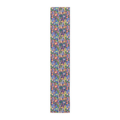 Groovy Garden Table Runner - Cotton Twill - Available in 2 sizes: 16" x 72" and 16" x 90".