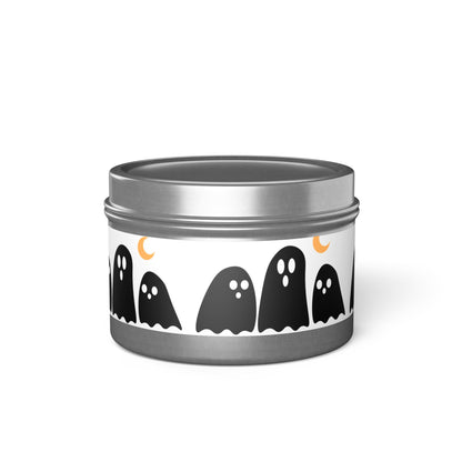 Spooky Specter Glow Tin Candle. Ghostly Glow To Go. Available in 2 sizes, 3 finishes, and 5 scents.
