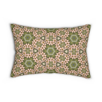 Springtime Petal Dance Lumbar Pillow - Spun Polyester - Double-Sided Print - Concealed Zipper - 20 x 14