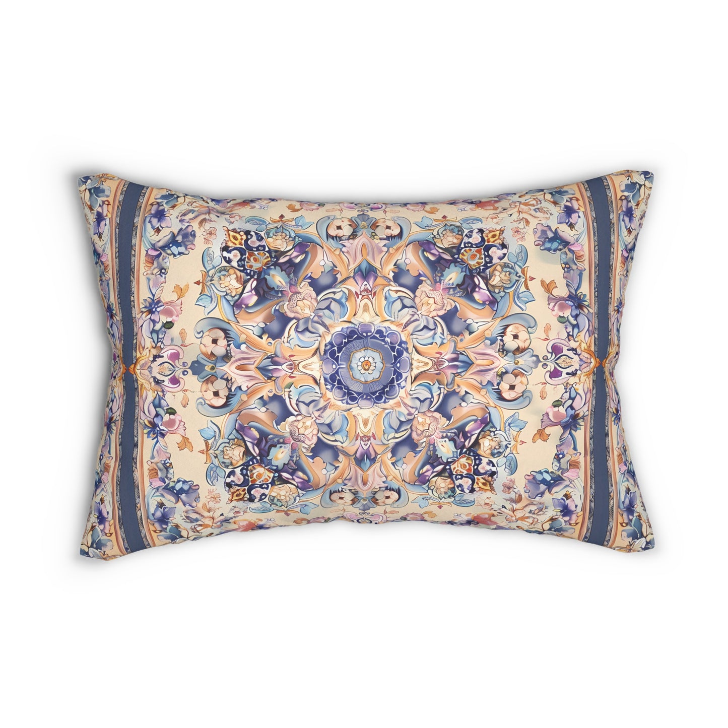 Lilac Moorish Dream Lumbar Pillow - Spun Polyester - Double-Sided Print - Concealed Zipper - 20" x 14"