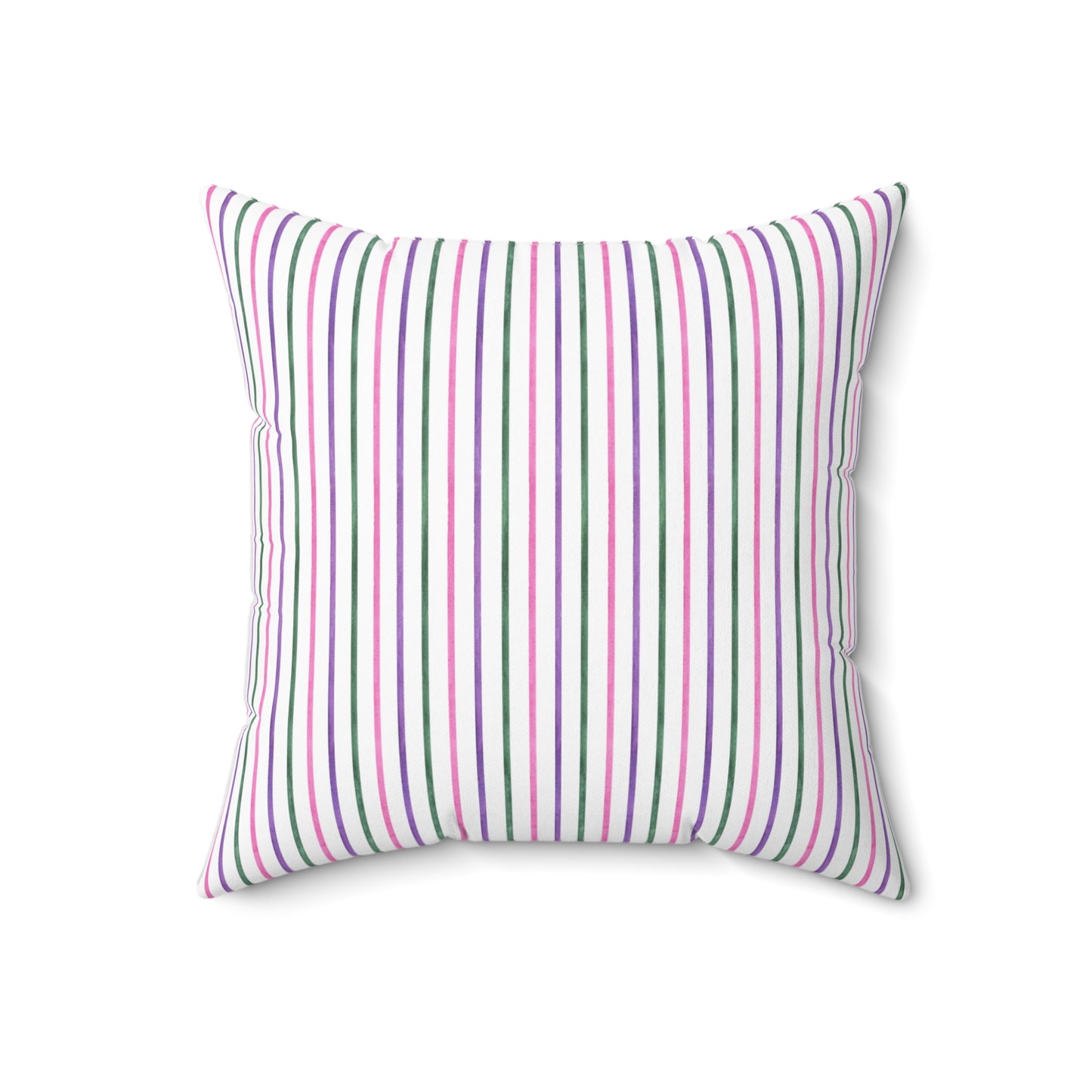 Sorbet Stripe Square Throw Pillow - Spun Polyester - Double-Sided Print - Concealed Zipper - Available in 4 sizes