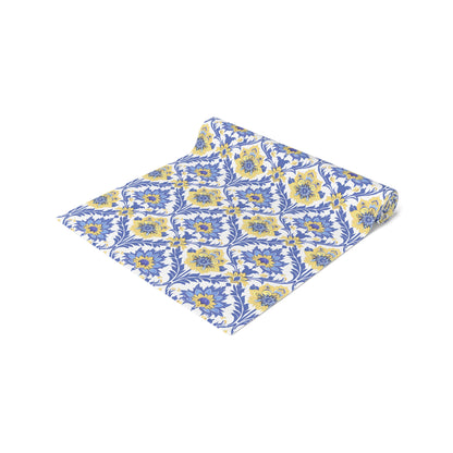 Heritage Bloom Table Runner - Cotton Twill - Available in 2 sizes: 16" x 72" and 16" x 90".