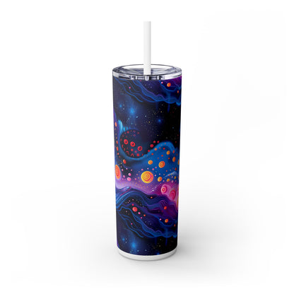 Cosmic Milky Way Skinny Tumbler with Straw - 20 oz. Insulated Stainless Steel - Take the Cosmos with You-One Sip at a Time!
