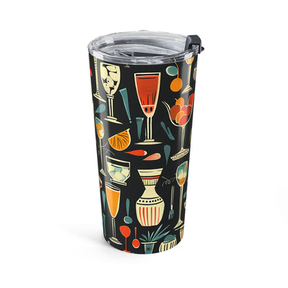 Midcentury Cocktail Soirée Insulated Tumbler - 20 oz. Stainless Steel, Glossy Finish