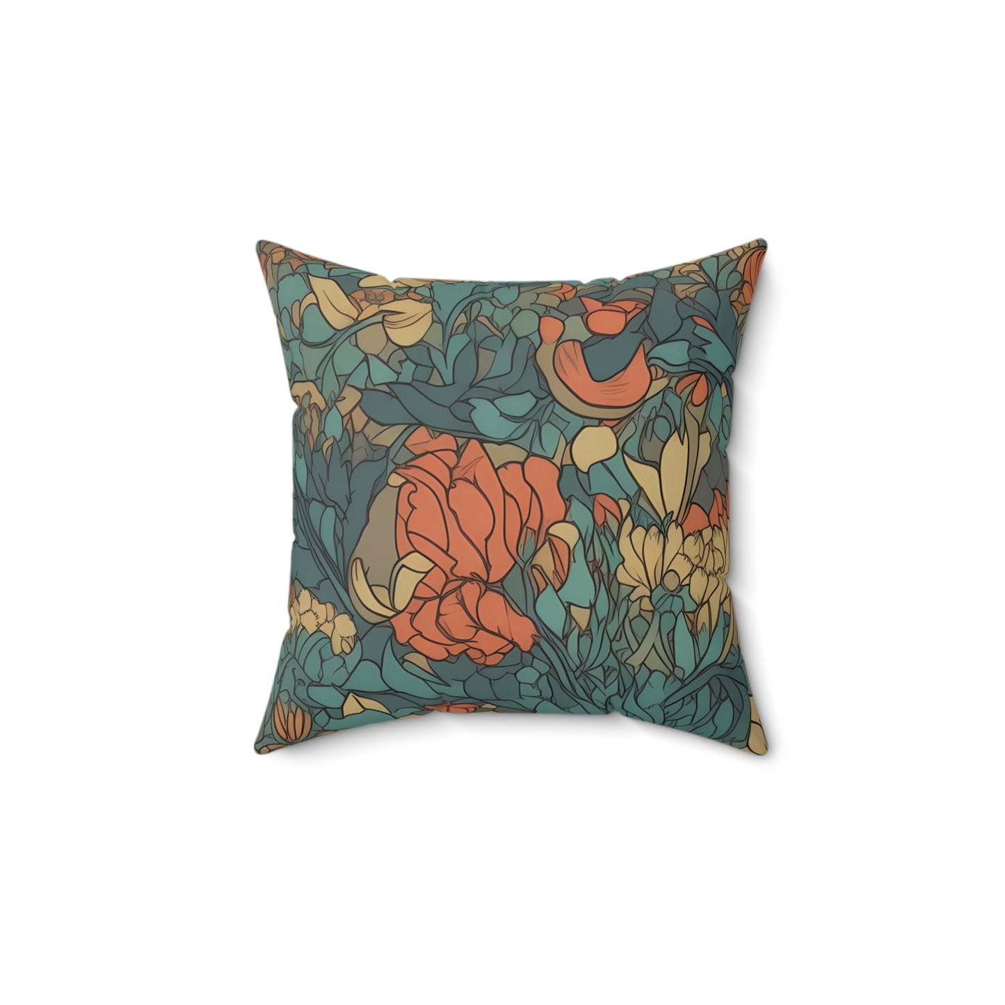 Bohemian Stained Glass Serenity Square Throw Pillow - Spun Polyester - Double-Sided Print - Concealed Zipper - Available in 4 sizes