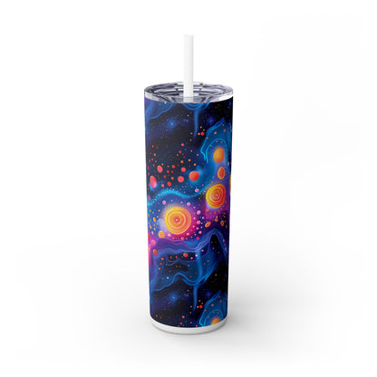 Cosmic Milky Way Skinny Tumbler with Straw - 20 oz. Insulated Stainless Steel - Take the Cosmos with You-One Sip at a Time!