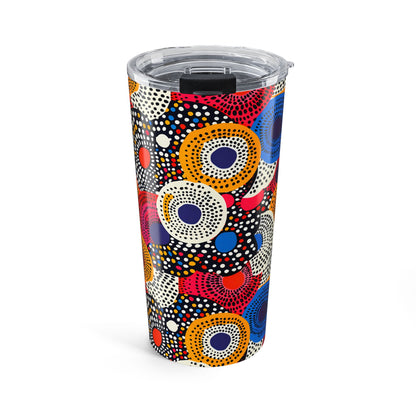 Ethnic Circle Pop Insulated Tumbler - 20 oz. Stainless Steel, Glossy Finish