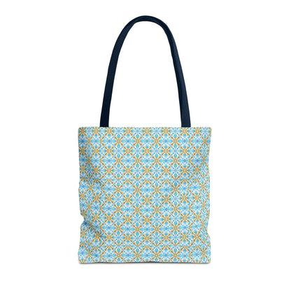 Mediterranean Mosaic Tote Bag - Cool, Calm, Collected - Carry Mediterranean Charm Everywhere! Available in 3 sizes.