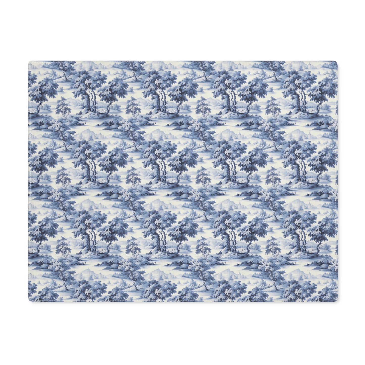 Blue & White English Countryside Placemat - 18" x 14".