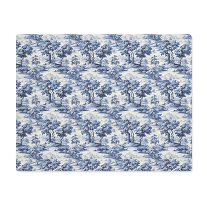 Blue & White English Countryside Placemat - 18" x 14".