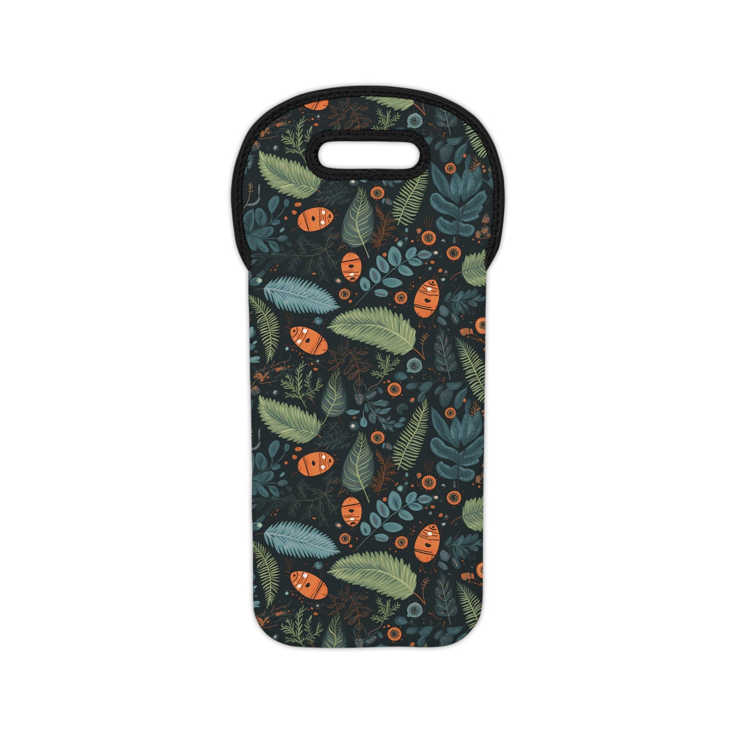 Mysterious Ferns Wine Tote Bag - 100% Neoprene - Unveil the Charm of the Mysterious Forest with Every Sip!
