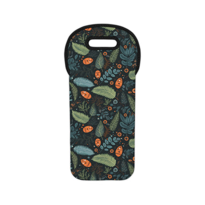 Mysterious Ferns Wine Tote Bag - 100% Neoprene - Unveil the Charm of the Mysterious Forest with Every Sip!