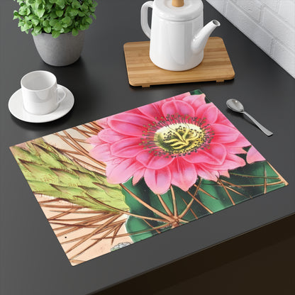 Blooming Cactus Placemat - 18" x 14".
