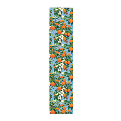 Citrus Blue Bliss Table Runner - Brighten Your Table with a Splash of Citrus Bliss! Available in 2 sizes.