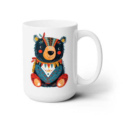 Baby Bear Ceramic Mug - 15 oz. - Little Sips, Big Smiles with Baby Bear! From our Bear Family Collection.