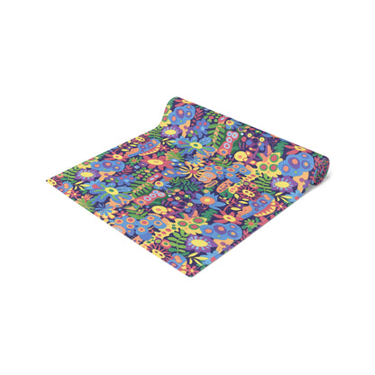 Groovy Garden Table Runner - Cotton Twill - Available in 2 sizes: 16" x 72" and 16" x 90".