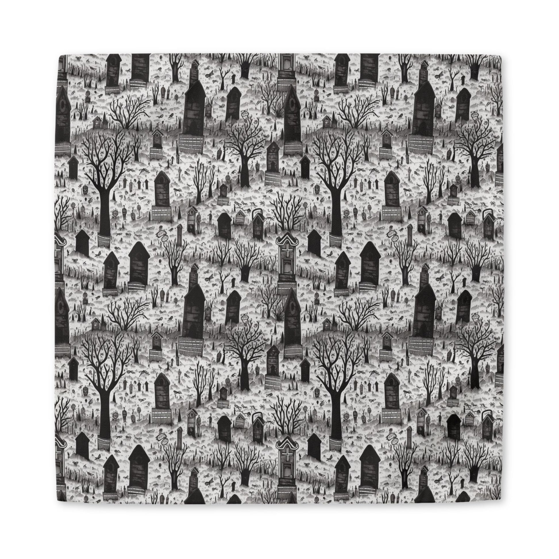 Spooky Gothic Cemetery Chic Halloween cotton twill napkin