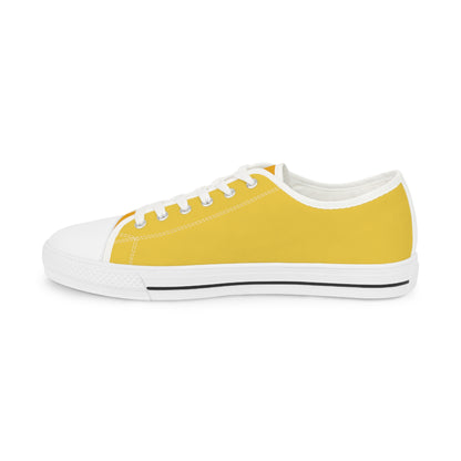 Daffodil Men's Two-Tone Low Top Sneakers - Brighten Every Step – Where Happiness Meets Bold Style!