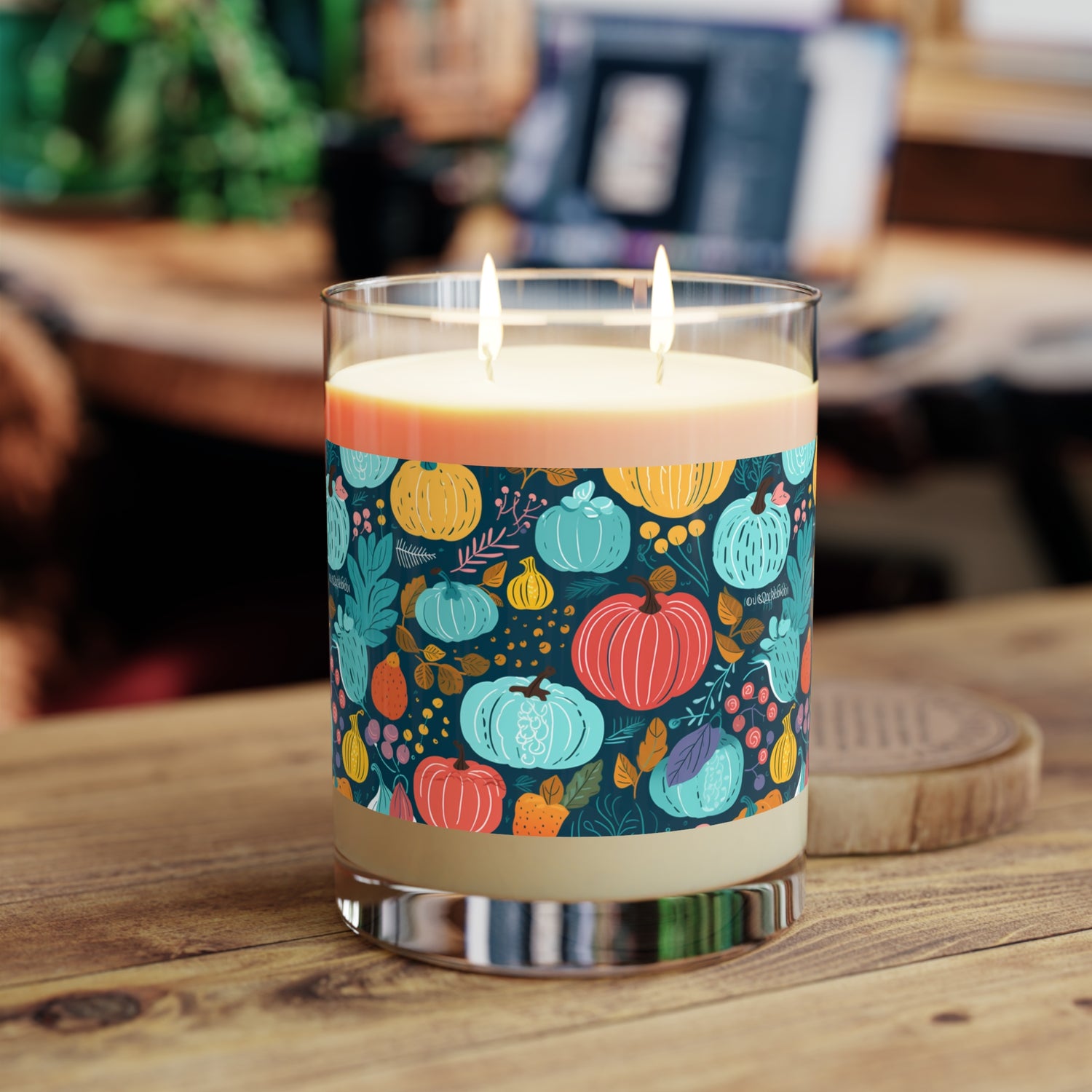 Fall Pumpkin Dance 100% Soy Wax Scented Candle - 11 oz. Full-Glass, Phthalate-Free & Lead-Free - Three Fragrance Options
