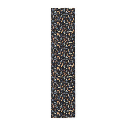 Galactic Space Rocket Romp Table Runner - Cotton Twill - Available in 2 sizes: 16" x 72" and 16" x 90".