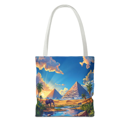 Pyramids of Giza Oasis Tote Bag - Ancient Wonders, Natural Serenity - All in One Bag! Available in 3 sizes.