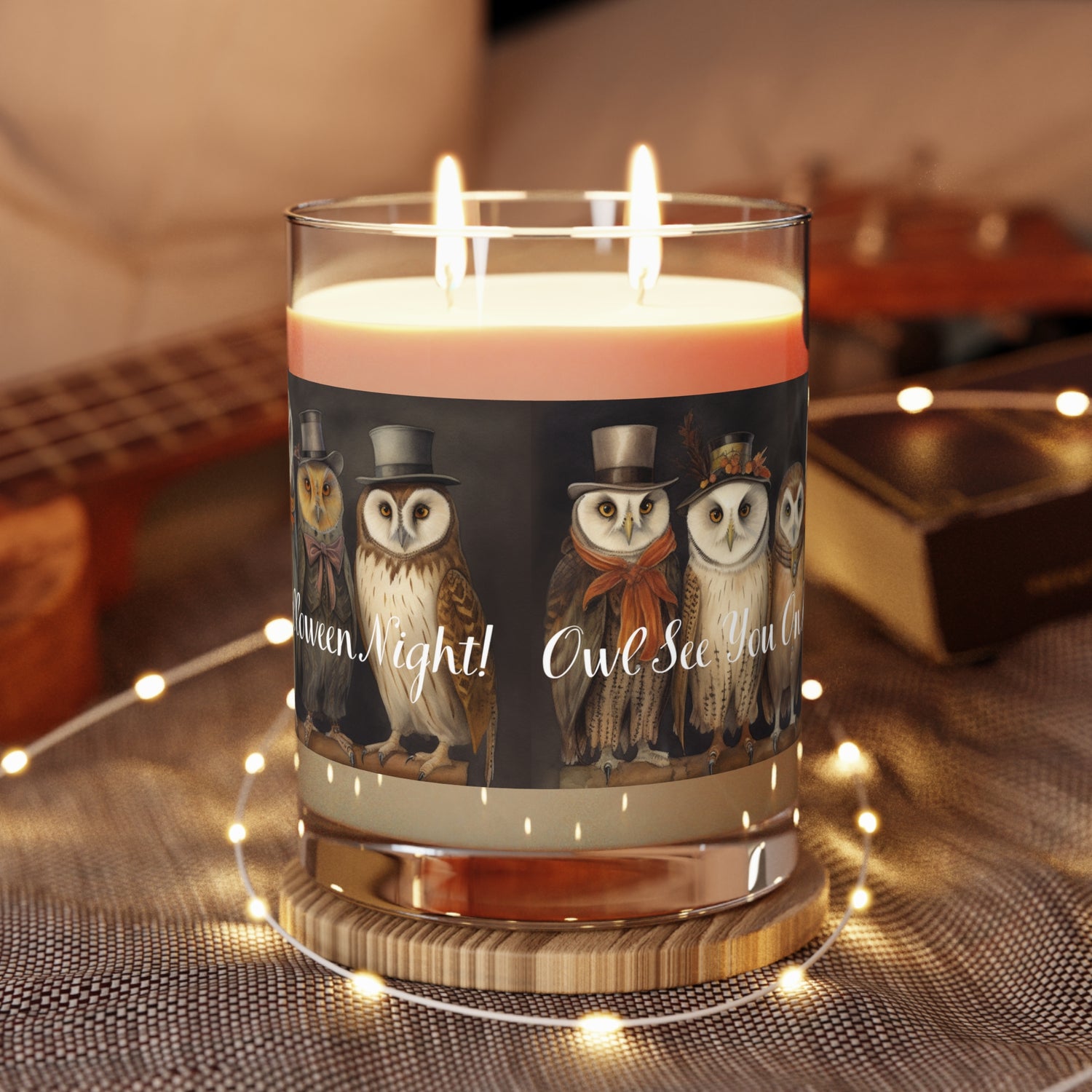 Owl See You on Halloween Night! 100% Soy Wax Scented Candle - 11 oz. Full Glass, Phthalate-Free & Lead-Free, Three Fragrance Options