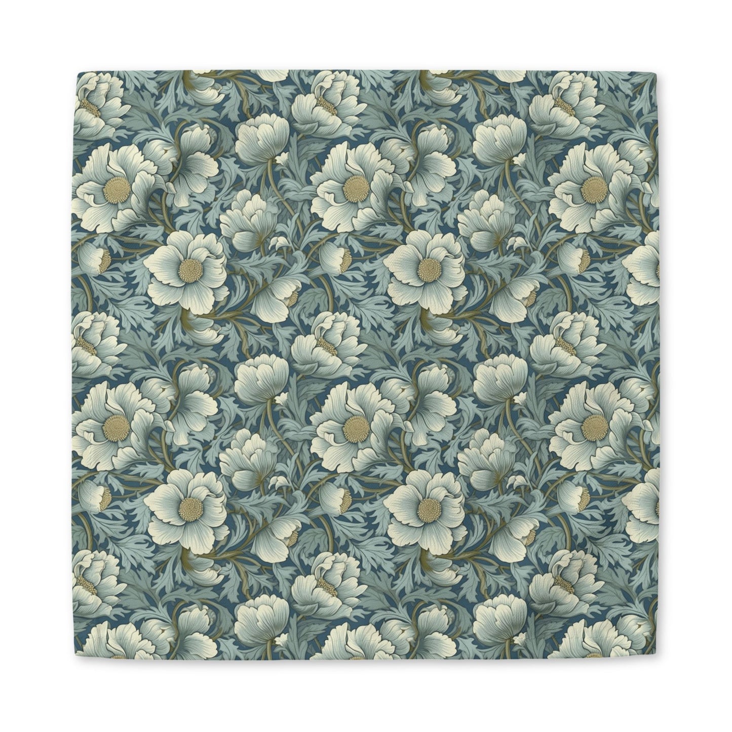 Timeless Teal English Garden cotton twill napkin