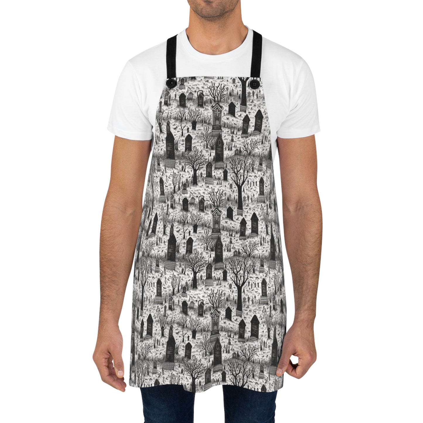 Spooky Gothic Cemetery Chic Adult Apron