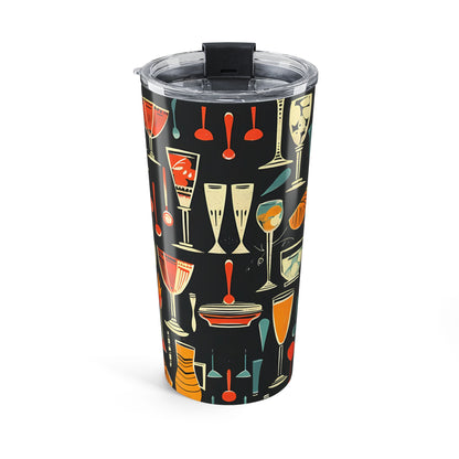 Midcentury Cocktail Soirée Insulated Tumbler - 20 oz. Stainless Steel, Glossy Finish