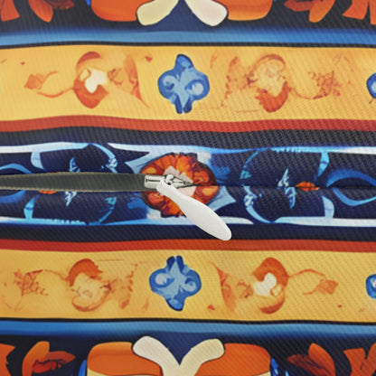 Byzantine Blue Bloom Lumbar Pillow - Spun Polyester - Double-Sided Print - Concealed Zipper - 20" x 14"