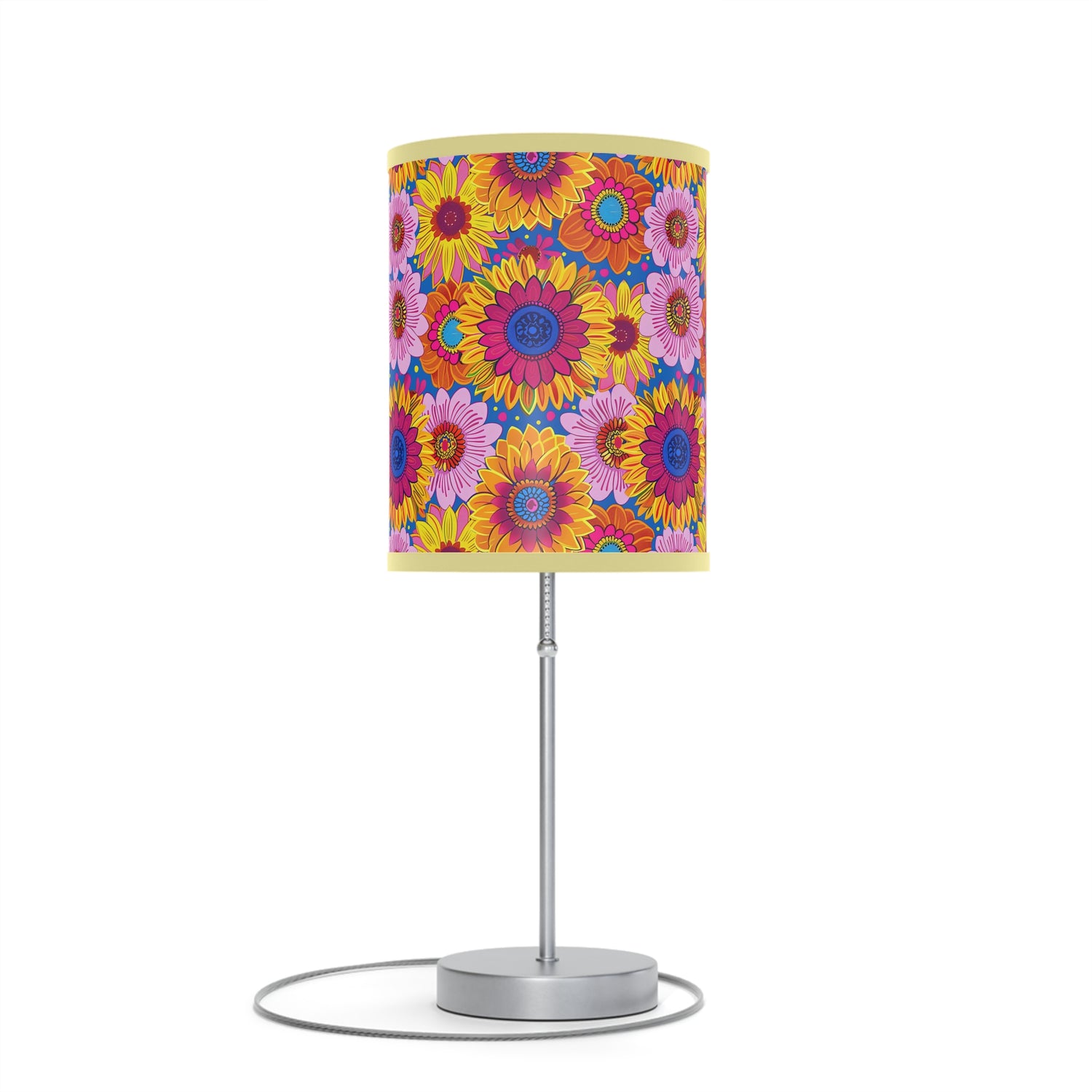 Sunny Garden Soiree Modern Table Lamp. 20" Tall, Metal Stand, US|CA Plug, Available in 2 Finishes & Multiple Trim Colors