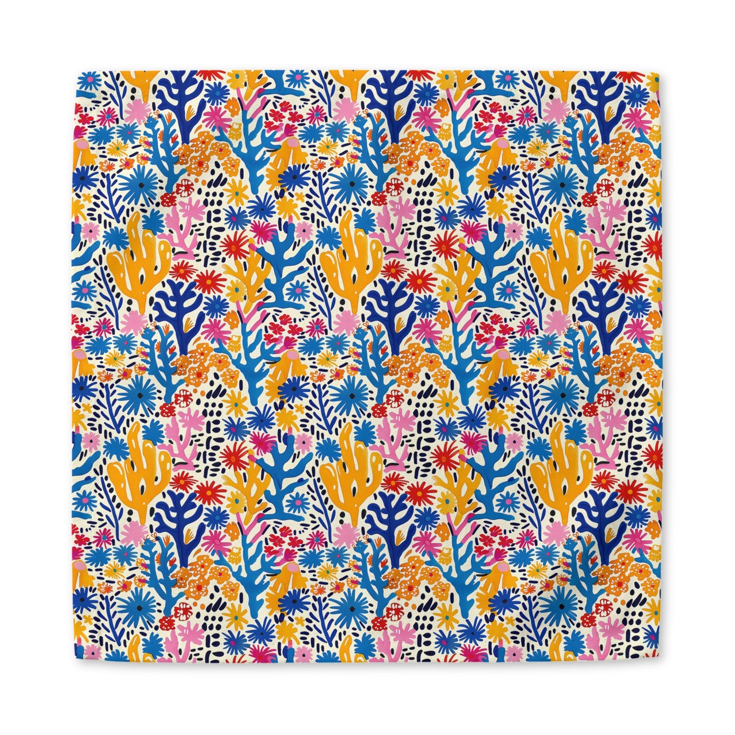 Coral Bloom Harmony cotton twill napkin