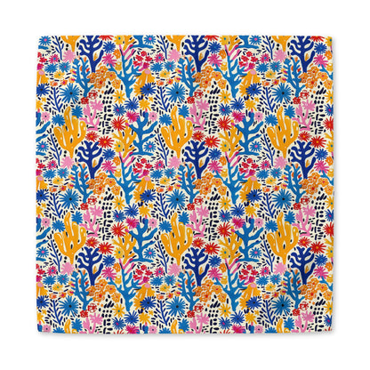 Coral Bloom Harmony cotton twill napkin
