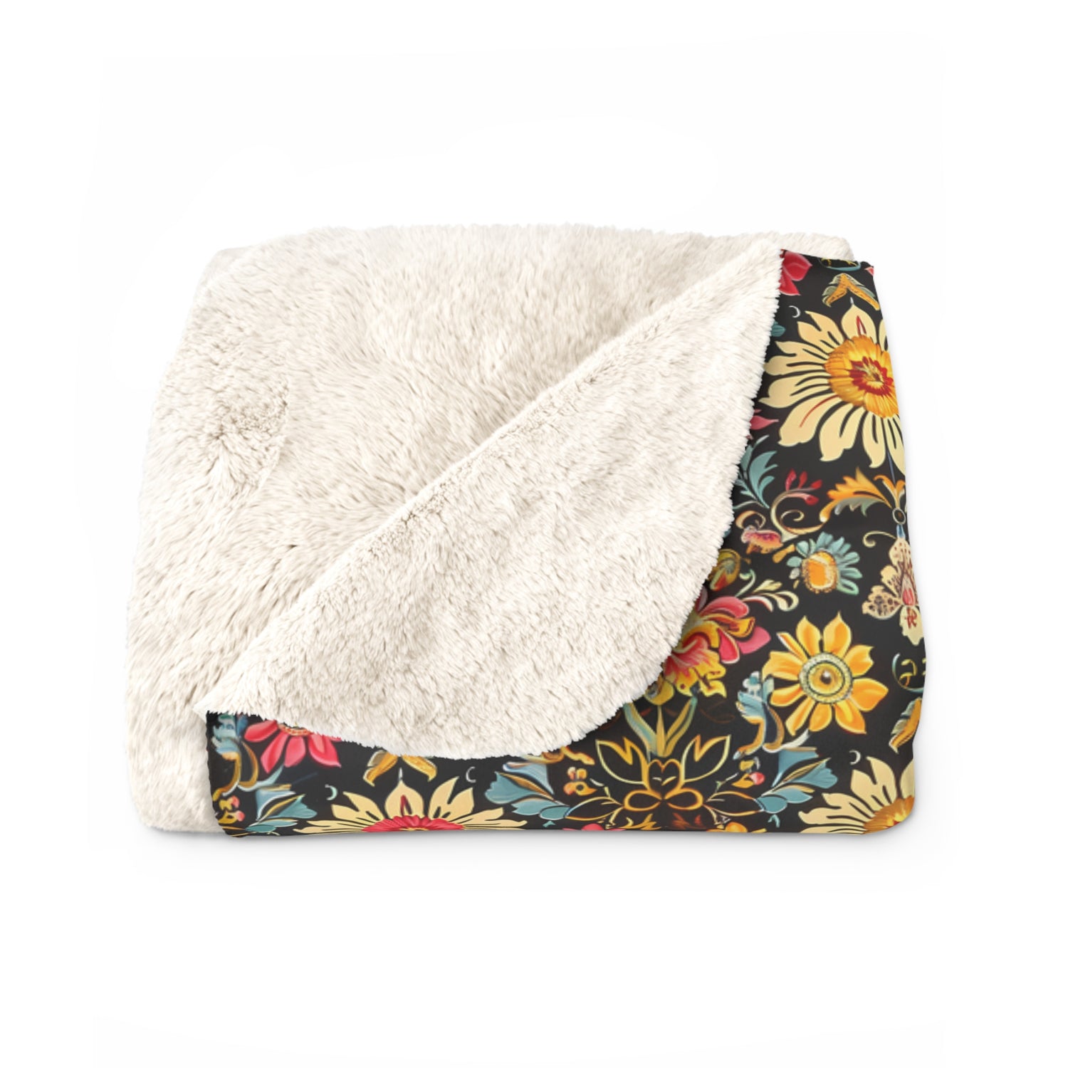 Victorian Vintage Vibes Sherpa Fleece Blanket - Snuggle Up with Timeless Charm! Available in 2 sizes.