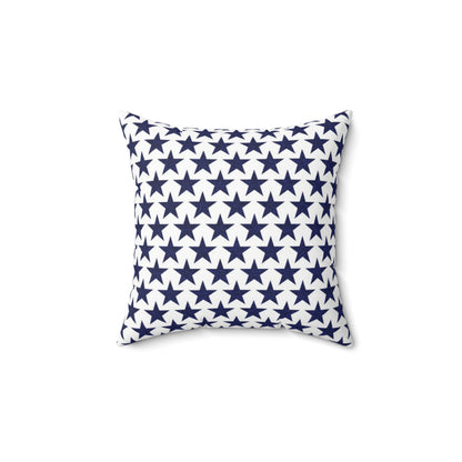Starry Salute Square Throw Pillow - Spun Polyester - Double-Sided Print - Concealed Zipper - Available in 4 sizes.