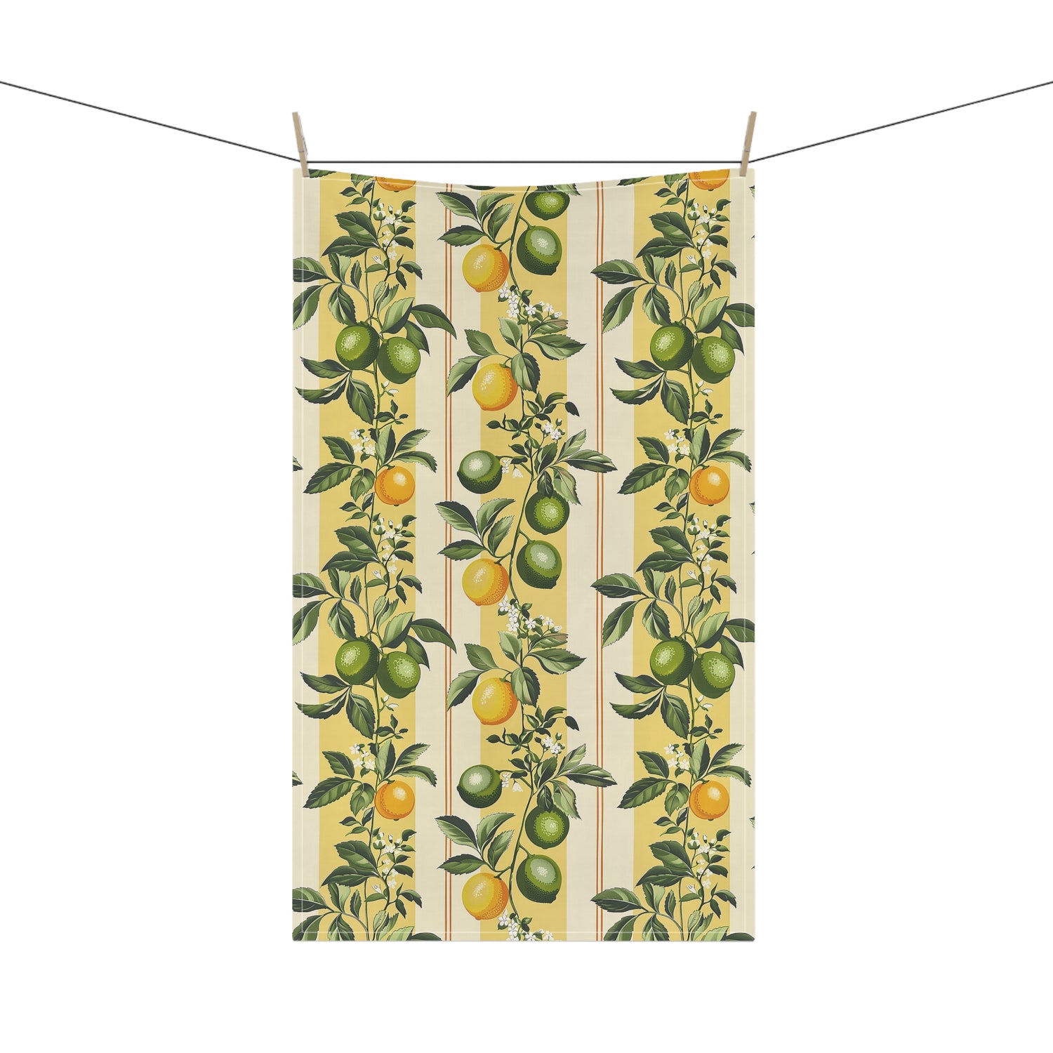 Lemony Lime Kitchen Towel - Cotton Twill - 18" x 30" - Squeeze the Day with Vibrant Citrus Elegance!