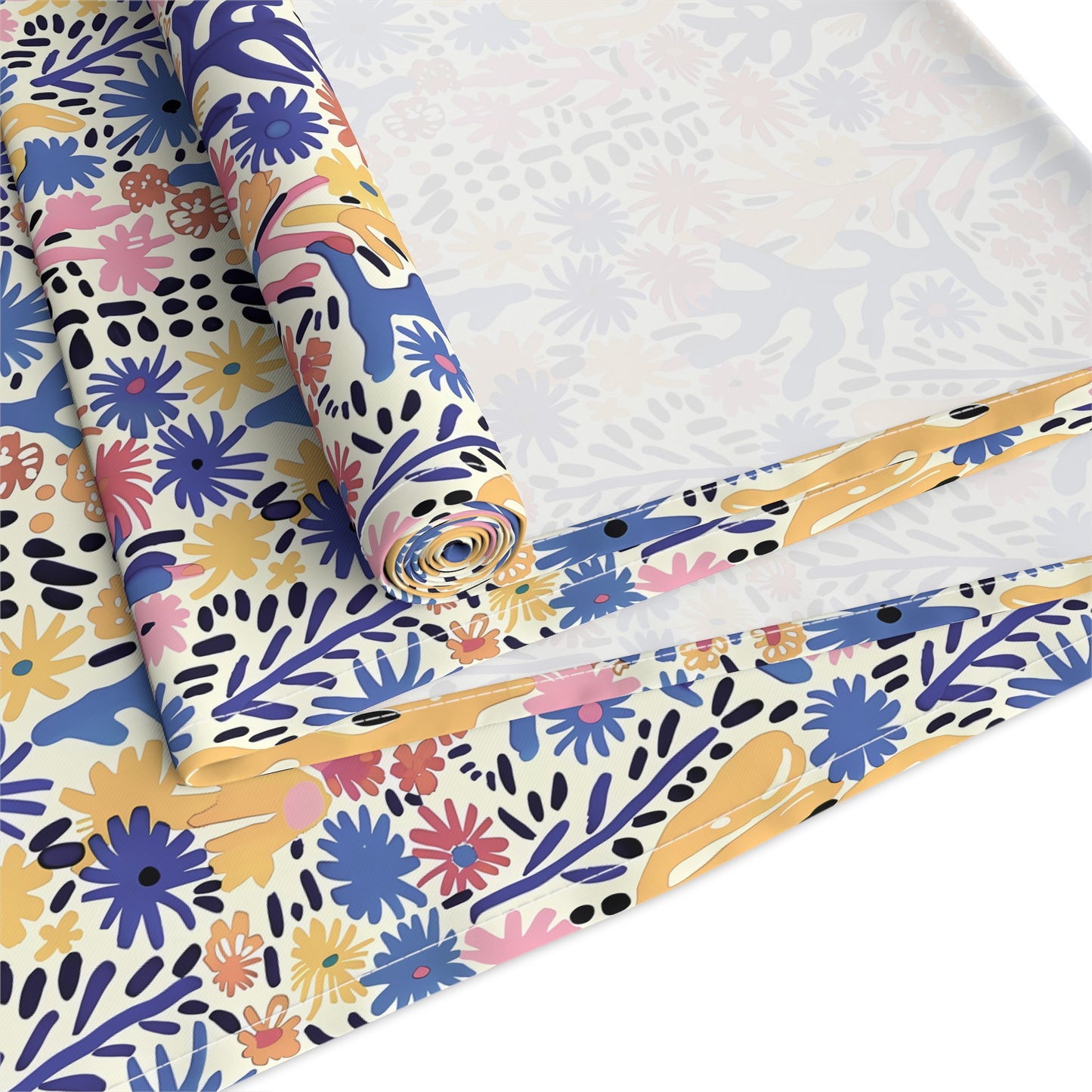 Coral Bloom Harmony Table Runner - Cotton Twill - Available in 2 sizes: 16" x 72" and 16" x 90".