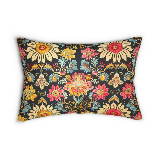 Victorian Vintage Vibes Lumbar Pillow - Spun Polyester - Double-Sided Print - Concealed Zipper - 20 x 14