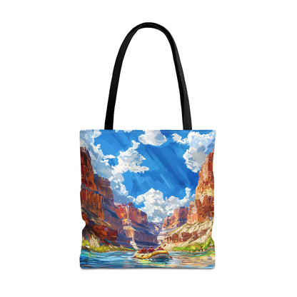 Colorado River Rafting Tote Bag - Ride the Rapids Through the Grand Canyon - Carry the Adventure! Available in 3 sizes.