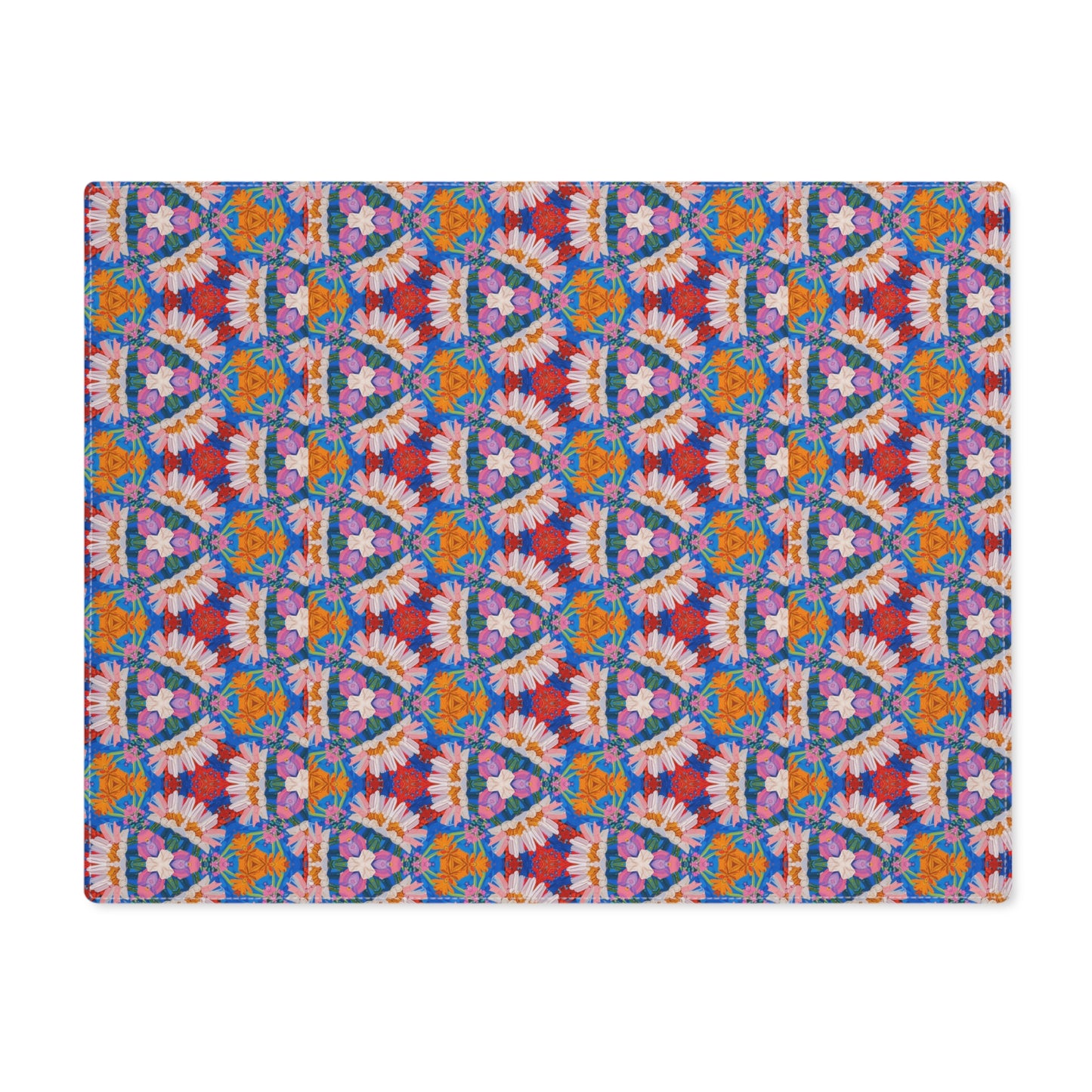 Prismatic Petal Paradise Placemat - 18" x 14".