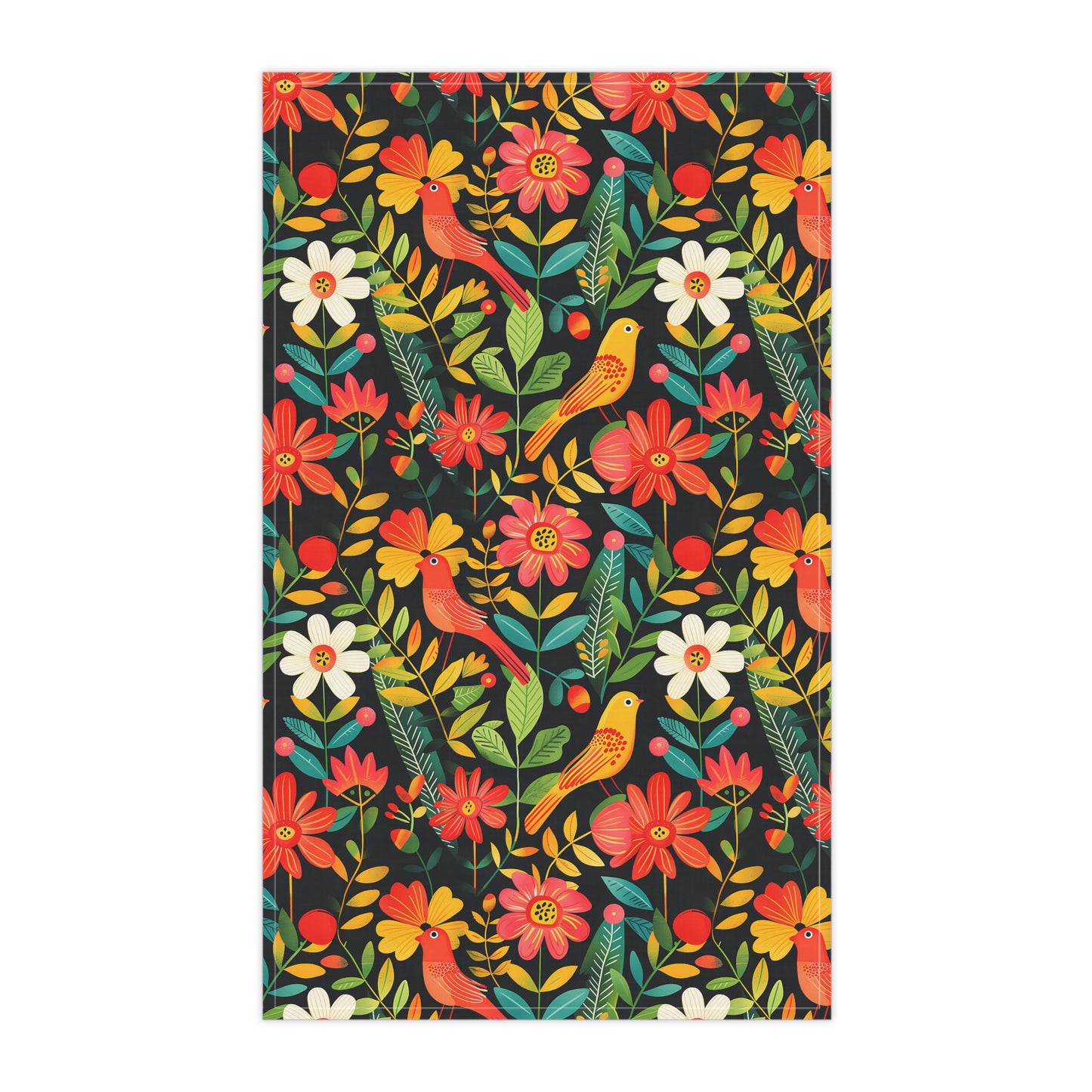 Blooming Bird Wonderland Kitchen Towel - Cotton Twill - 18" x 30"
