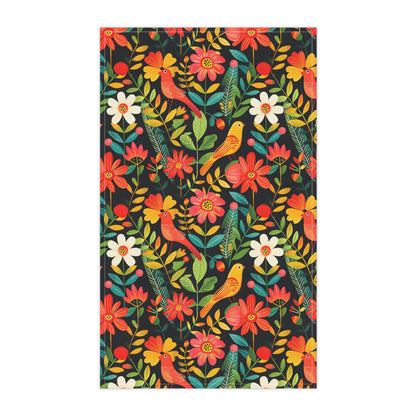 Blooming Bird Wonderland Kitchen Towel - Cotton Twill - 18" x 30"