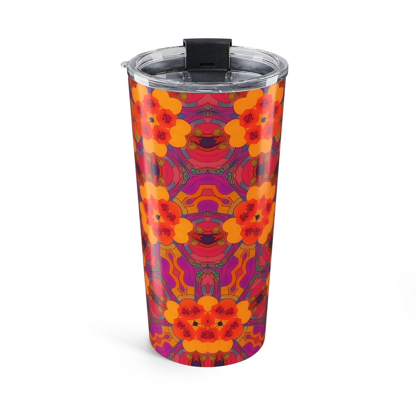 Kaleidoscope Blossom Charm Insulated Tumbler - 20 oz. Stainless Steel, Glossy Finish