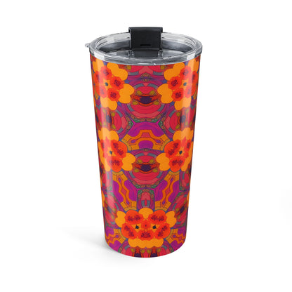 Kaleidoscope Blossom Charm Insulated Tumbler - 20 oz. Stainless Steel, Glossy Finish