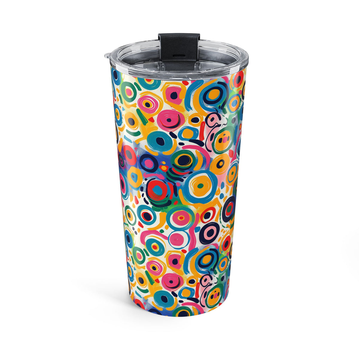 Pop Art Swirls Insulated Tumbler - 20 oz. Stainless Steel, Glossy Finish