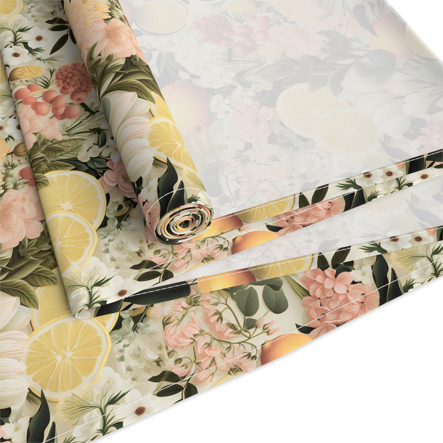 Old World Citrus Delight Table Runner - Cotton Twill - Available in 2 sizes: 16" x 72" and 16" x 90".