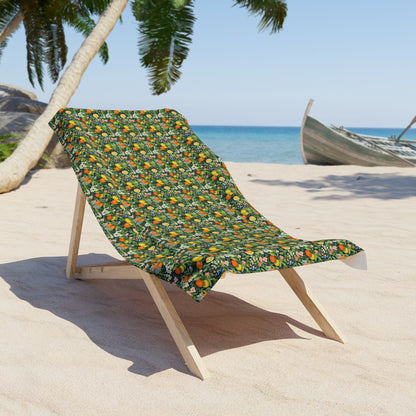 Noble Citrus Mosaic Luxurious Beach Towel - Available in 2 sizes.